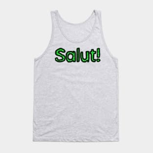 Hello in French - (Green) Tank Top